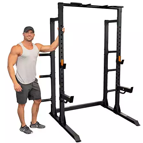 GRIND Fitness Chaos 4000 Power Rack, 6 supports de plaques d'haltères, support d'haltères, bras spotter