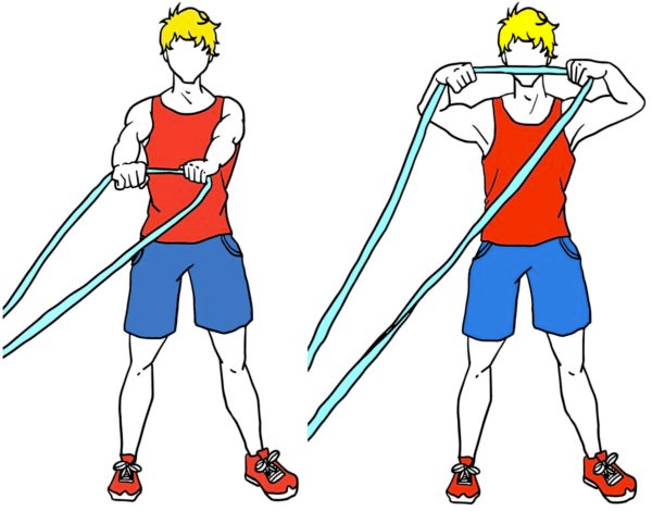 Exercices avec bande élastique : Traction vers visage pour muscler le dos