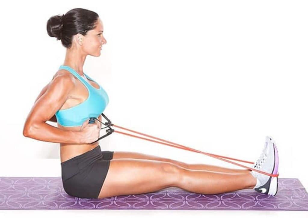 Exercices avec bandes pour le dos