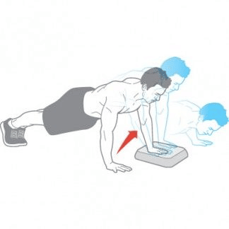 Pompes surélevé croisé