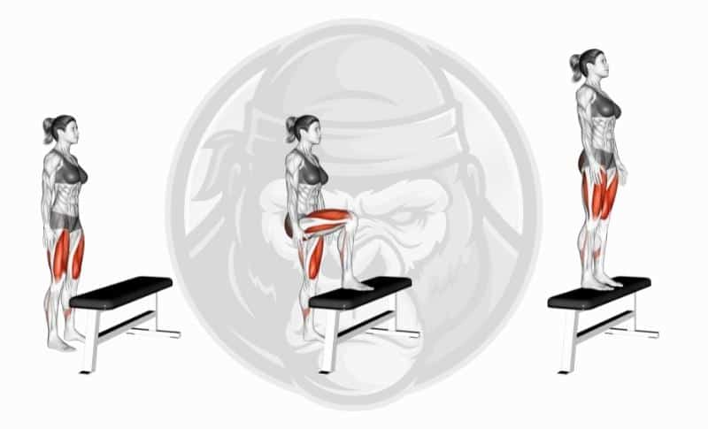 Meilleurs exercices pour les jambes au poids du corps - Step-Ups