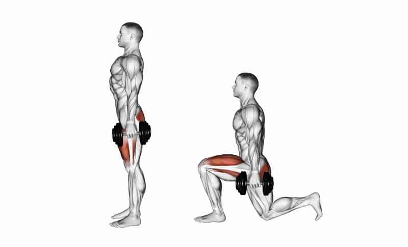 Meilleurs exercices pour les quadriceps - Fentes