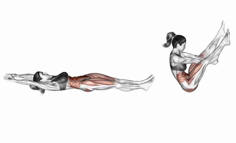 Meilleurs exercices pour les abdominaux inférieurs - V Up