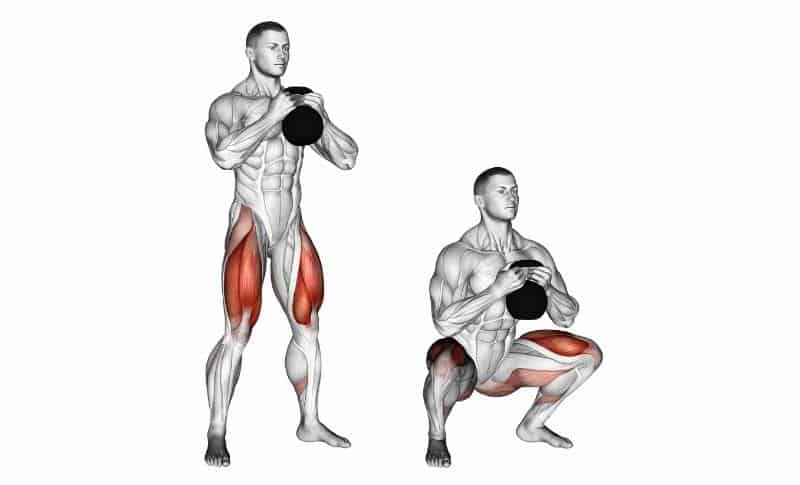 Meilleurs exercices pour le bas du corps - Goblet Squats