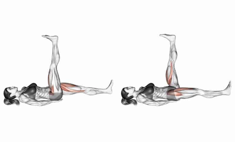 Meilleurs exercices pour les abdominaux supérieurs - Relevés de jambes unilatéraux