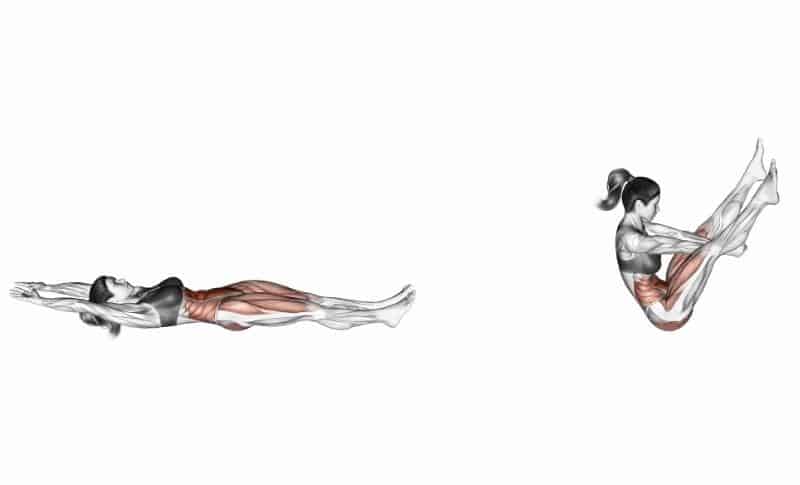 Meilleurs exercices pour les abdominaux supérieurs - V Ups