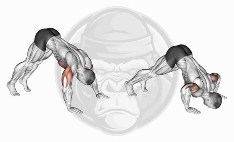 Meilleurs exercices pour les épaules - Pompes à pic