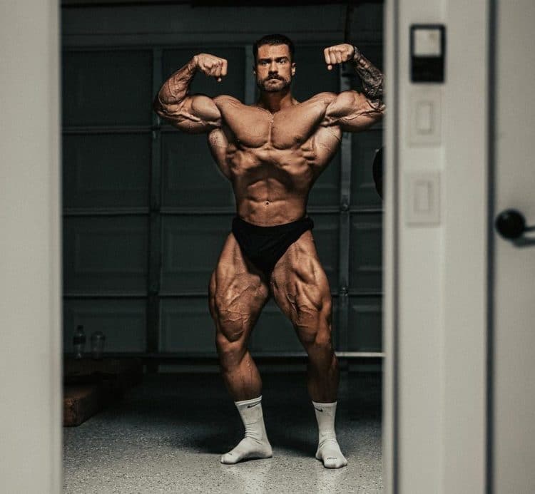 Chris Bumstead Front Double Bicep Pose