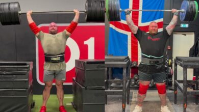 Mitchell Hooper et Hafthor Bjornsson bloquent d'énormes presses aériennes en préparation pour l'Arnold Strongman Classic 2025 – Fitness Volt