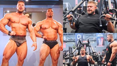 Wesley Vissers entraîne les roues Larry à travers la journée de poussée et la routine de pose pour la préparation de la carte IFBB Pro - Fitness Volt